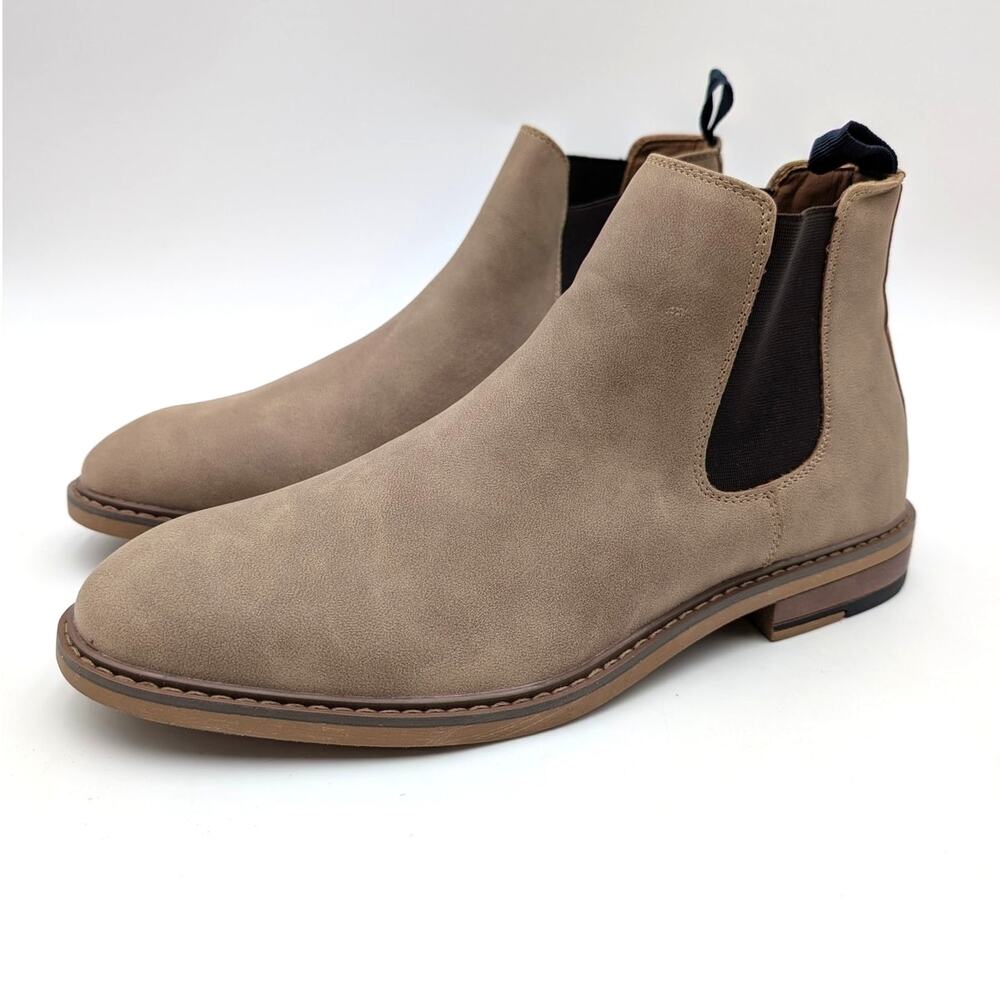 Madden Estiban Cheslea Ankle Boots Round Toe Men's Taupe Size US9 EU42